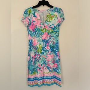 Lilly Pulitzer XXS Tropical/Ocean/Fish T-Shirt Dress